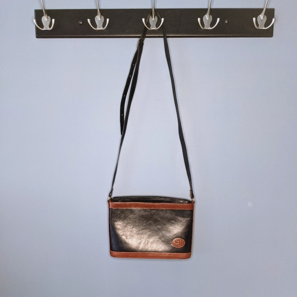 Vintage CM 1966 Genuine Italian Leather Adjustable Crossbody Bag - Picture 3 of 10